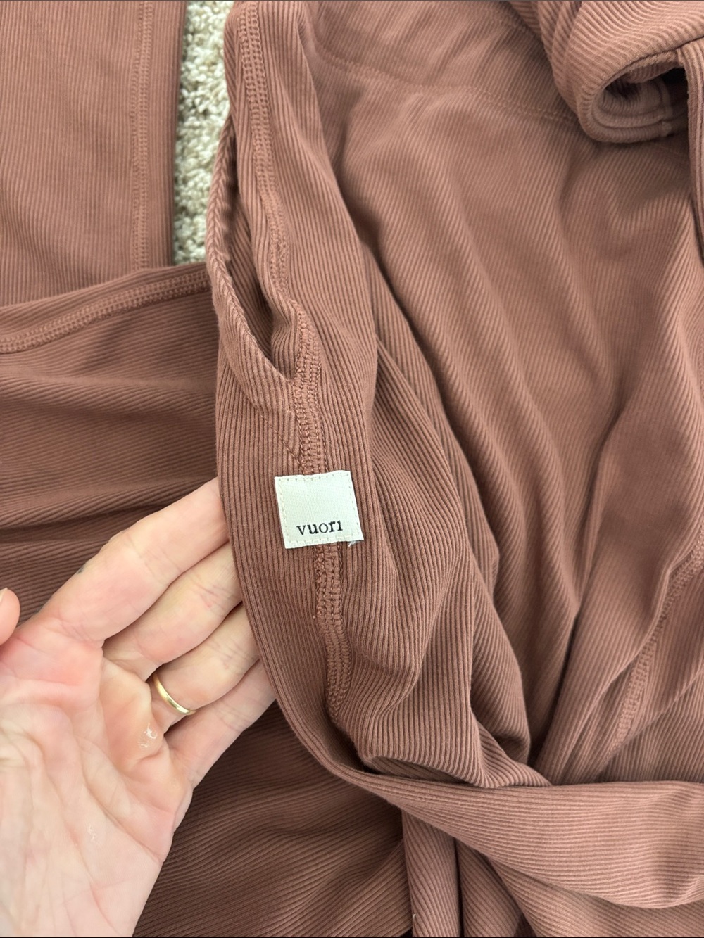Vuori Women’s Brown Jumpsuit with Drawstring Waist - Picture 2 of 2